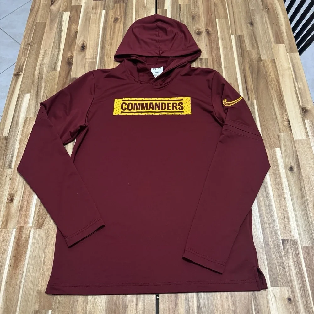 Washington Commanders Hoodie Mens M Nike Maroon Lightweight NFL Football DriFit